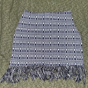 Zara Black and White Checkered Pencil Skirt